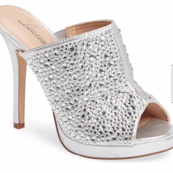 Lauren Lorraine Mimi Crystal Embellished Mule Pump - Picture 1 of 7